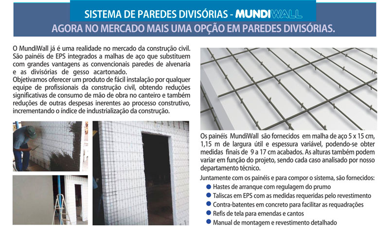 Sistema de Paredes Divisórias e Estruturais